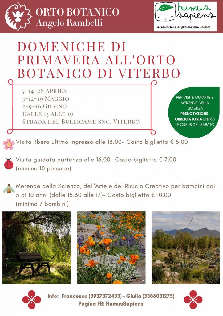 Apertura straordinaria dell’orto botanico