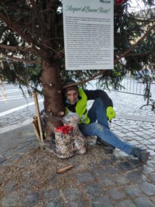 Il presidente Lanno Berti e le cicche raccolte