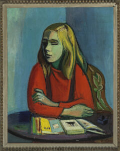 radiotusciaevents.com Rudolf Levy (Stettino 1875 - Auschwitz nel 1944) Ritratto femminile, ‘Fiamma’ dipinto olio su tela 1942 73x60 cm