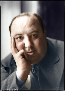 Primo piano di Alfred Hitchcock