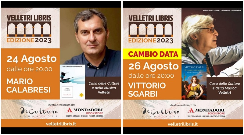 radiotusciaevents.com Riparte Velletri Libris 2023 doppio appuntamento con Mario Calabresi e Vittorio Sgarbi