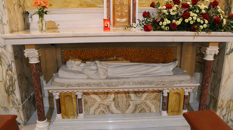 Sepoltura di S. Rosa nella chieda della Crocetta