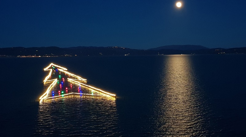 albero di Natale più grande del mondo costruito sull’acqua pronto ancora una volta ad accendersi e stupire migliaia di visitatori.