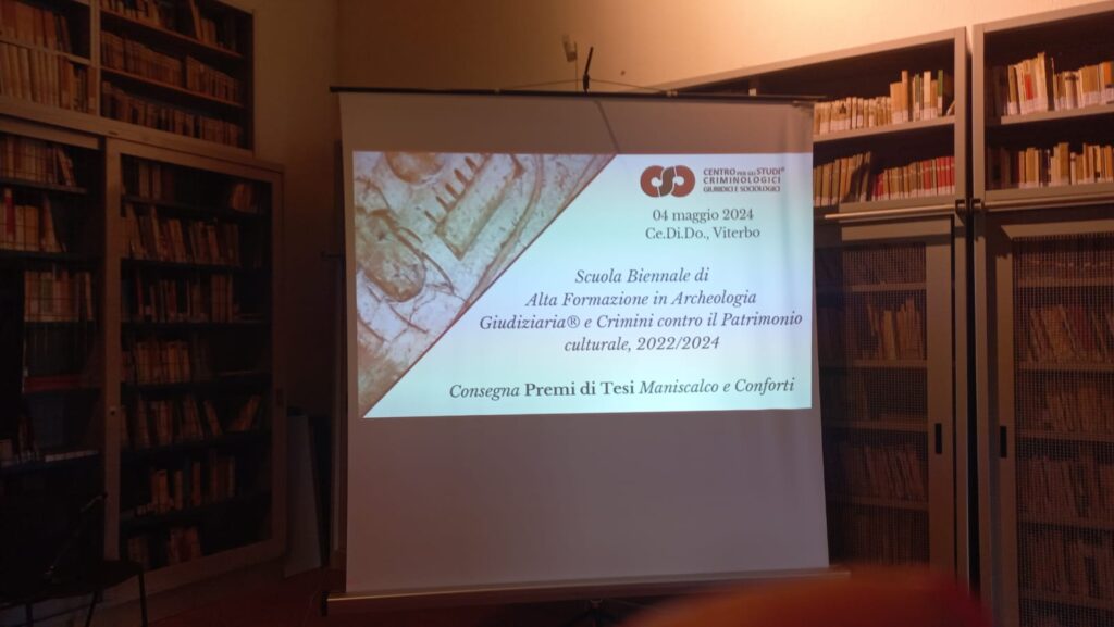 Scuola Biennale di Alta Formazione in Archeologia Giudiziaria® e Crimini contro il Patrimonio culturale