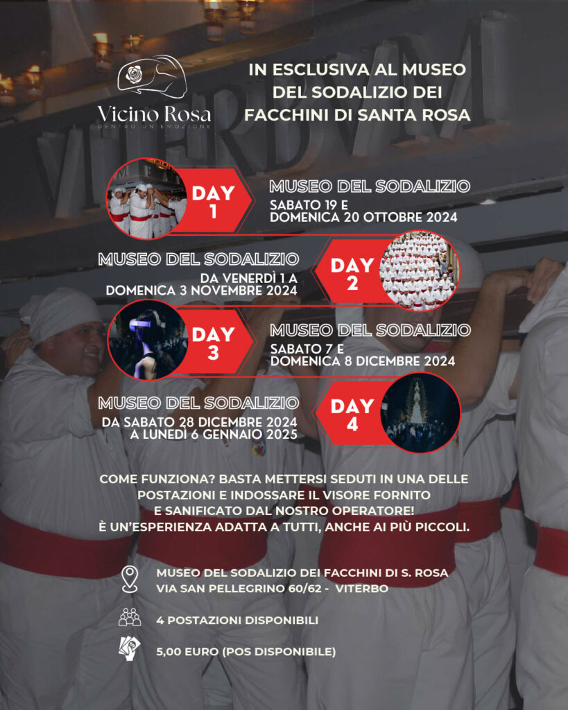 radiotusciaevents.com Dopo il successo estivo, “Vicino Rosa - Dentro un’emozione” torna per far rivivere uno degli eventi più emozionanti di Viterbo.