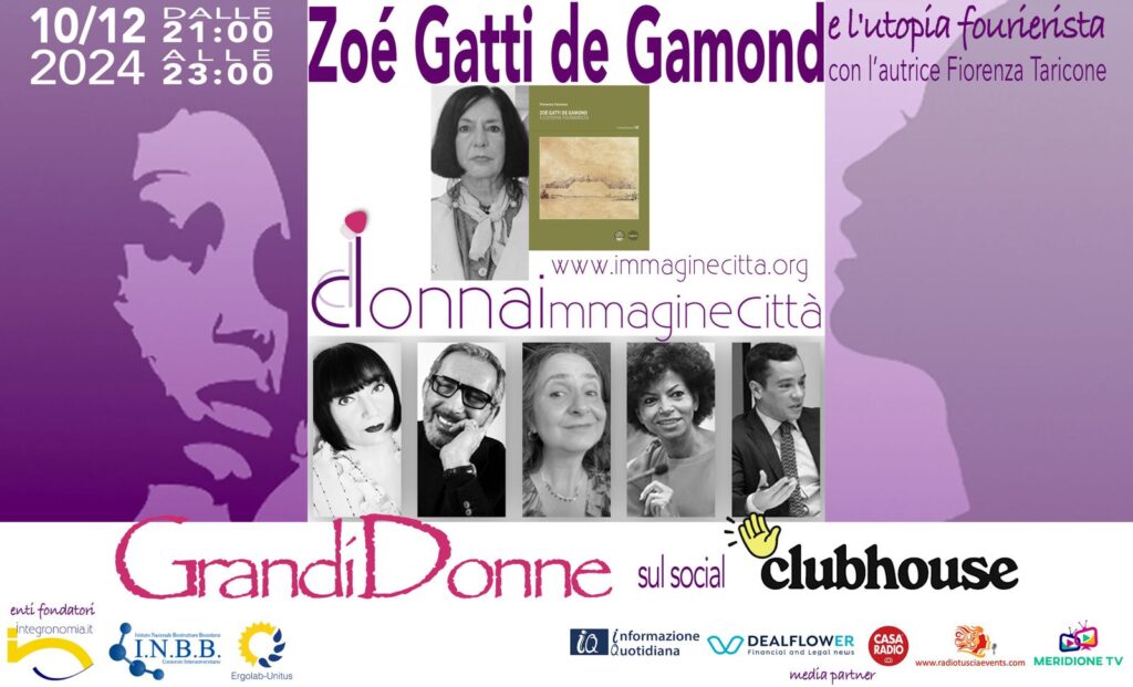 radiotusciaevents.com Zoé Gatti de Gamond e l'utopia fourierista con l’autrice Fiorenza Taricone