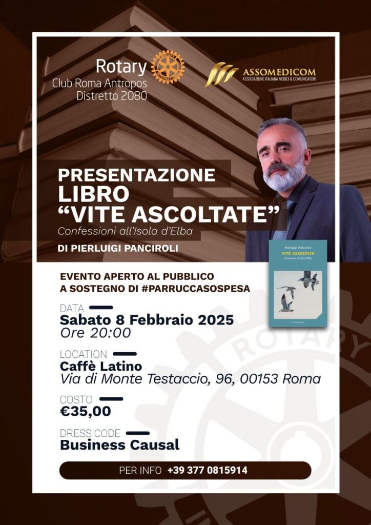 radiotusciaevents.com Vite Ascoltate": Aperitivo con l'autore Pierluigi Panciroli per sostenere l'iniziativa "Parrucca Sospesa"
