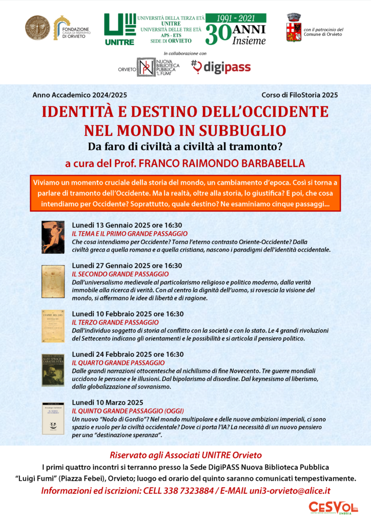 FiloStoria per l'avvio del 2025 all'Unitre