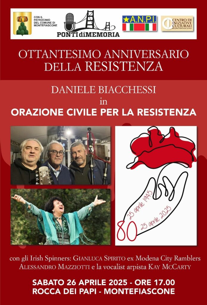 radiotusciaevents.com "Orazione civile per la Resistenza" è uno degli spettacoli di teatro civile più longevi di Daniele Biacchessi, in scena dal 2011 in versione solista