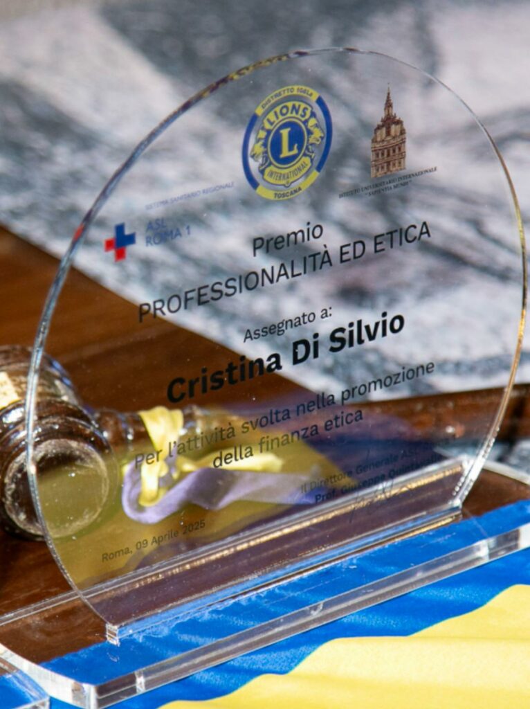 Premio "Professionalità ed Etica" alla Dr.ssa Cristina Di Silvio