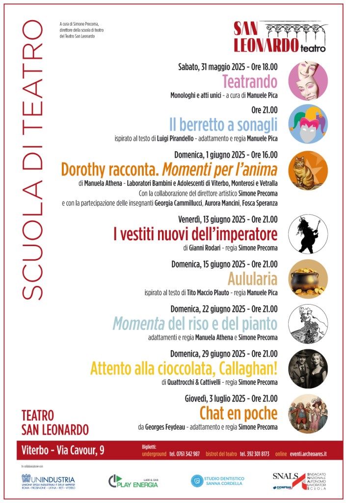 radiotusciaevents.com Dal 31 maggio al 3 luglio 2025, il Teatro San Leonardo ospita la rassegna di fine anno della propria Scuola di Teatro,