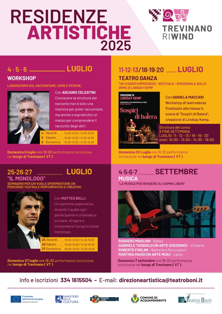 radiotusciaevents.com Quattro residenze artistiche a Trevinano di Acquapendente con il Teatro Boni
