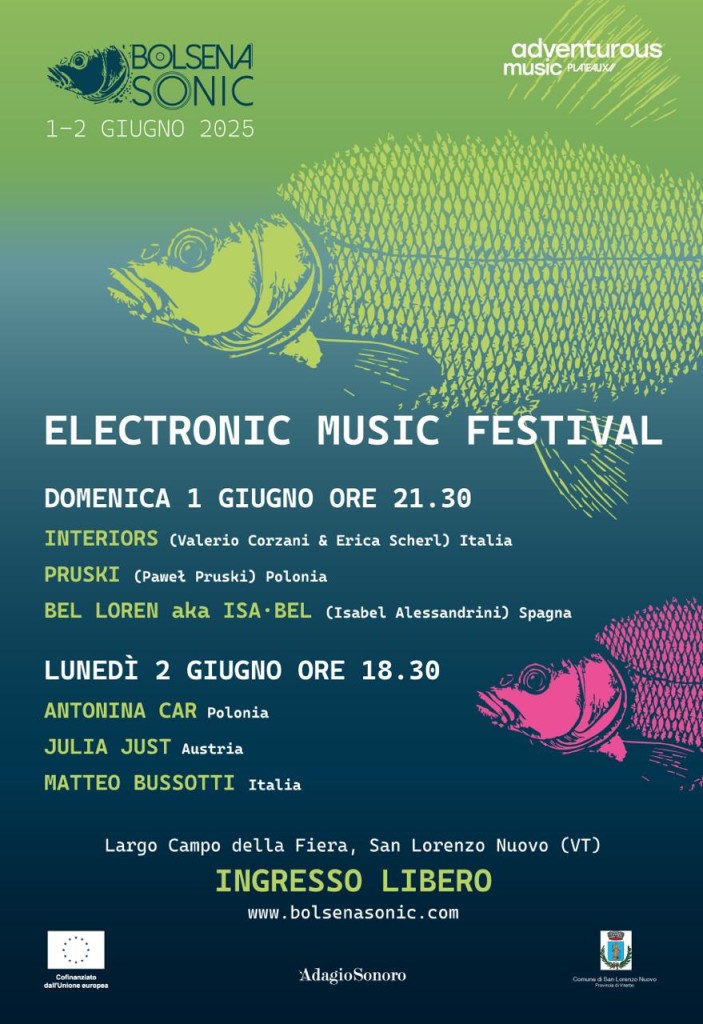 Bolsena Sonic è stato ideato da AdagioSonoro (Italia) e da Adventurous Music Plateaux (Polonia), con il cofinanziamento dell’Unione Europea