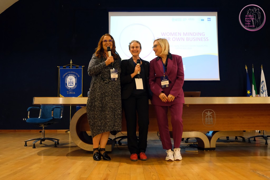 Sonia Maria Melchiorre, Professoressa Università della Tuscia e presidente del Comitato Unico di Garanzia 🔹 Carola Salvato, Senior Advisor – Corporate Innovation & Strategy, Board Member Giffoni Innovation Hub
