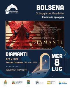 A Bolsena si va al cinema in spiaggia: il "debutto" dell’Est Film Festival tra le onde e i Diamanti di Ozpetek.