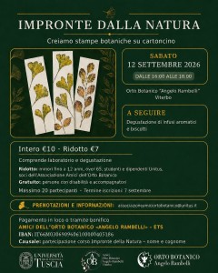 radiotusciaevents.com Impronte dalla natura: laboratorio all'Orto Botanico di Viterbo