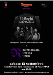 radiotusciaevents.com Castiglione del Lago l'associazione "Trasimeno Prog" non si ferma. Il prossimo appuntamento è per sabato 12 settembre alle ore 21 all'Auditorium San Francesco al Prato a Perugia