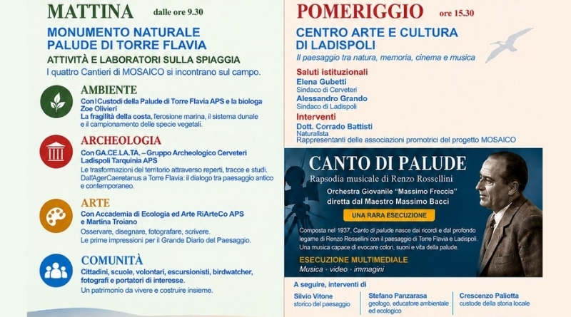 radiotusciaevents.com Programma della giornata MOSAICO Torre Flavia del 20 settembre 2026