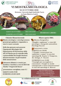 radiotusciaevents.com All'interno dello spazio SMA sarà inoltre allestita la mostra fotografica "Funghi e ambiente", curata dal micologo e fotografo Pierluigi Pacetti, pensata per tutti gli appassionati di fotografia naturalistica.